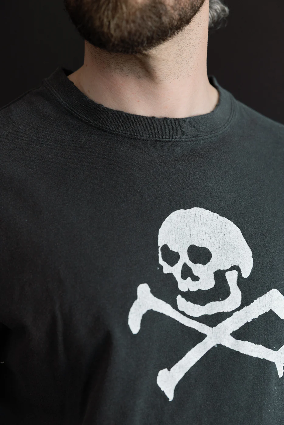 01-0118SK-61 - Skull Print T-Shirt - Black - Image 17
