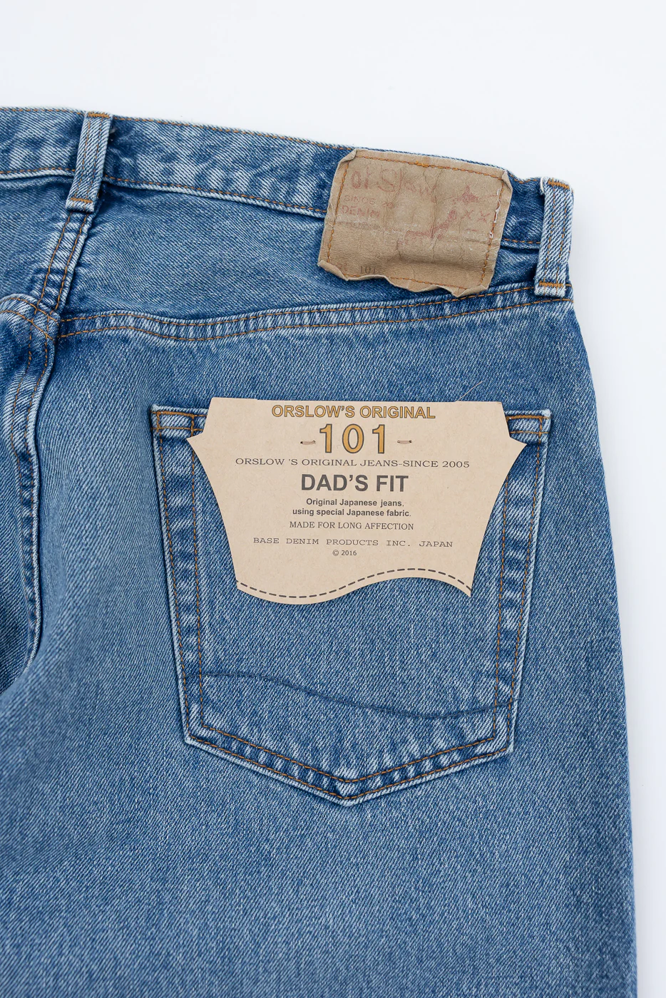 01-1010W-95 - 101 Dad's Fit Denim Jeans - Used Denim Wash - Image 2