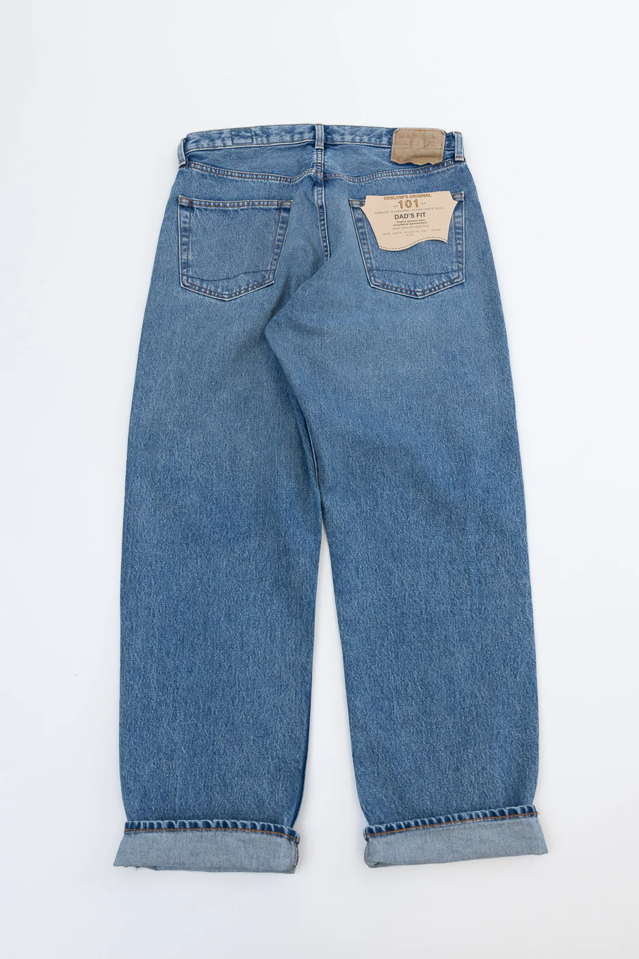 01-1010W-95 - 101 Dad's Fit Denim Jeans - Used Denim Wash - Image 6