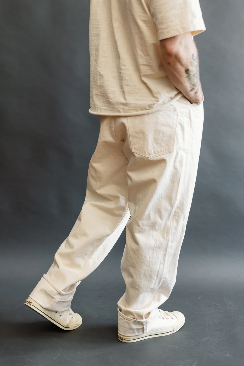 01-1011-66 - Grand Dad's Fit Kinari Selvedge - Ecru - Image 14