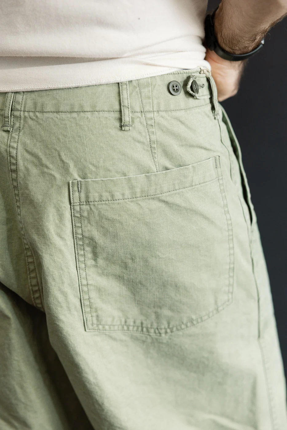 01-5103-M16 - Lightweight Duck Canvas Summer Fatigue Pants - Green - Image 19