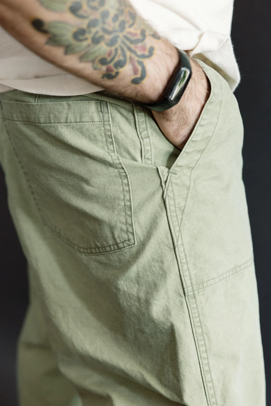 01-5103-M16 - Lightweight Duck Canvas Summer Fatigue Pants - Green - Image 20