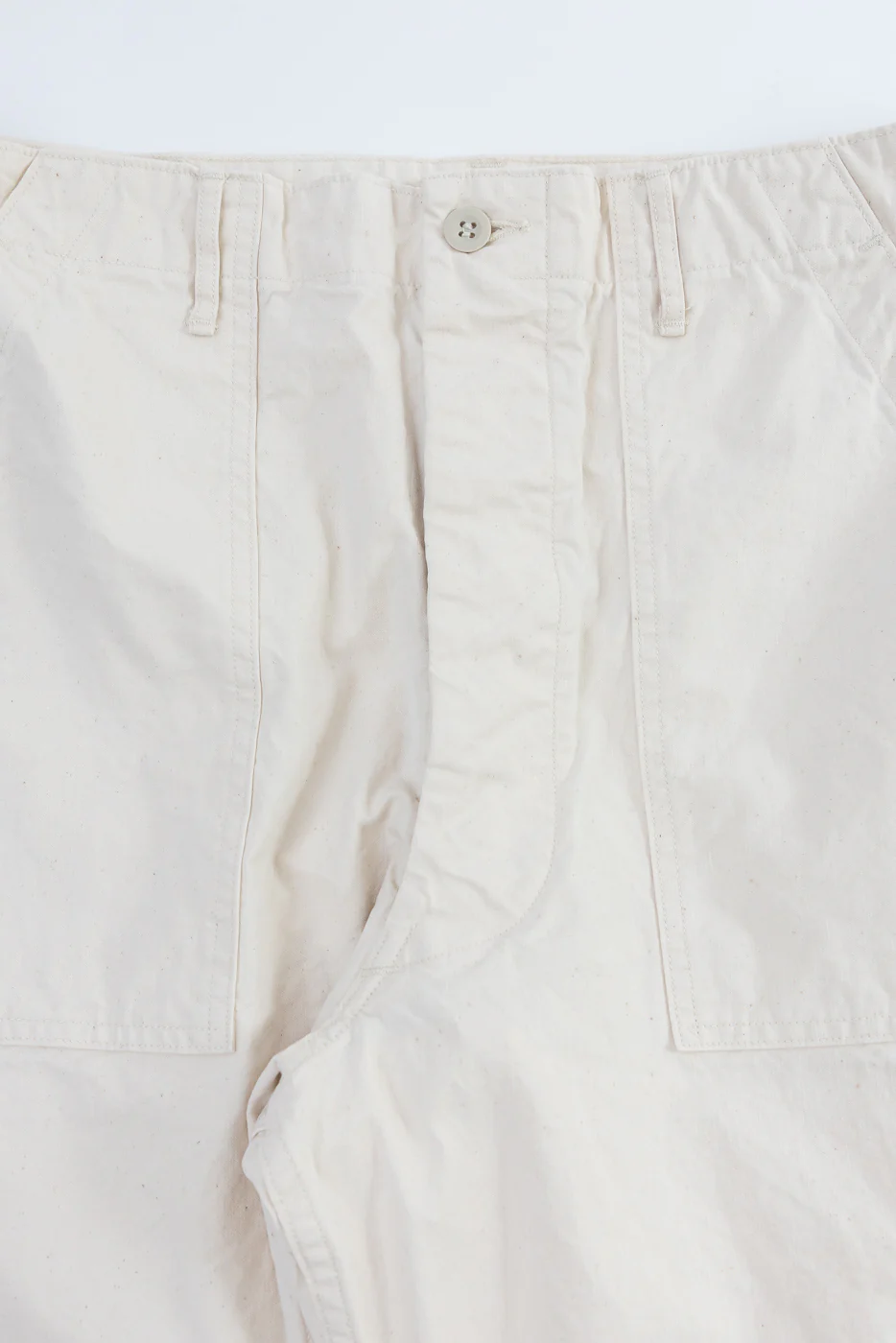 01-5103-M66 - Lightweight Duck Canvas Summer Fatigue Pants - Ecru - Image 2