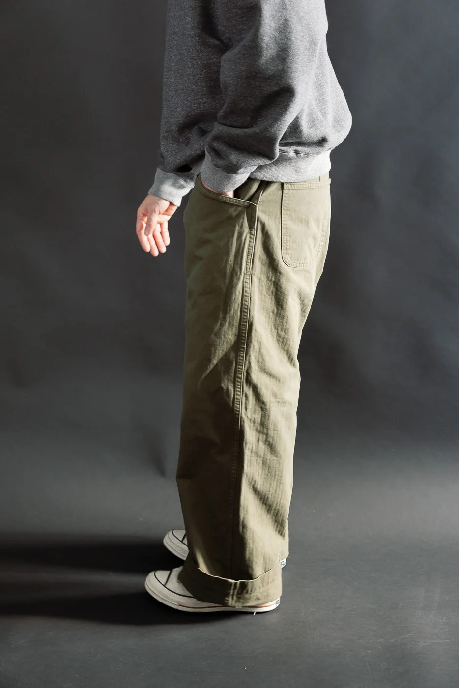 01-5210-77K - USMC Herringbone Wide Fit Utility Trousers - Dark Olive - Image 14