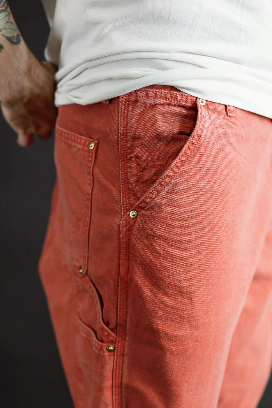 01-5328-25S - Dad's Fit Painter's Pants Canvas - Red - Image 19