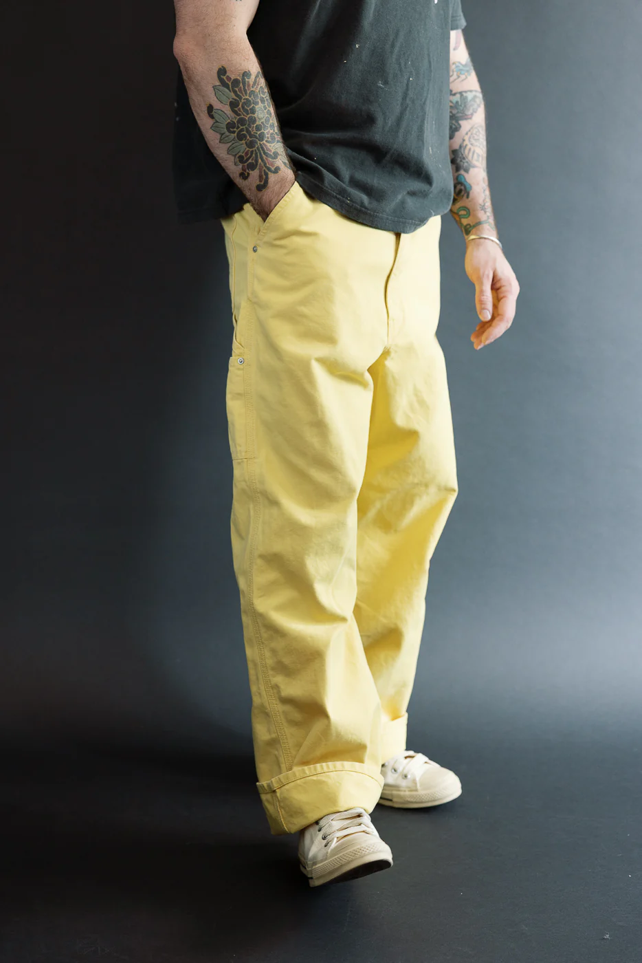 01-5328-68SK - Dad's Fit Painter's Pants Canvas - Egg - Image 15