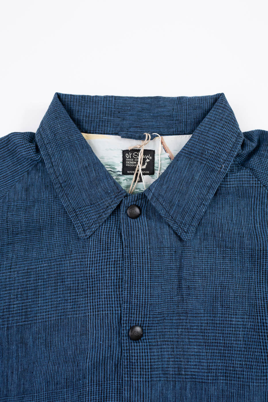 01-6050-101 - Linen Coach Jacket - Indigo Check - Image 2