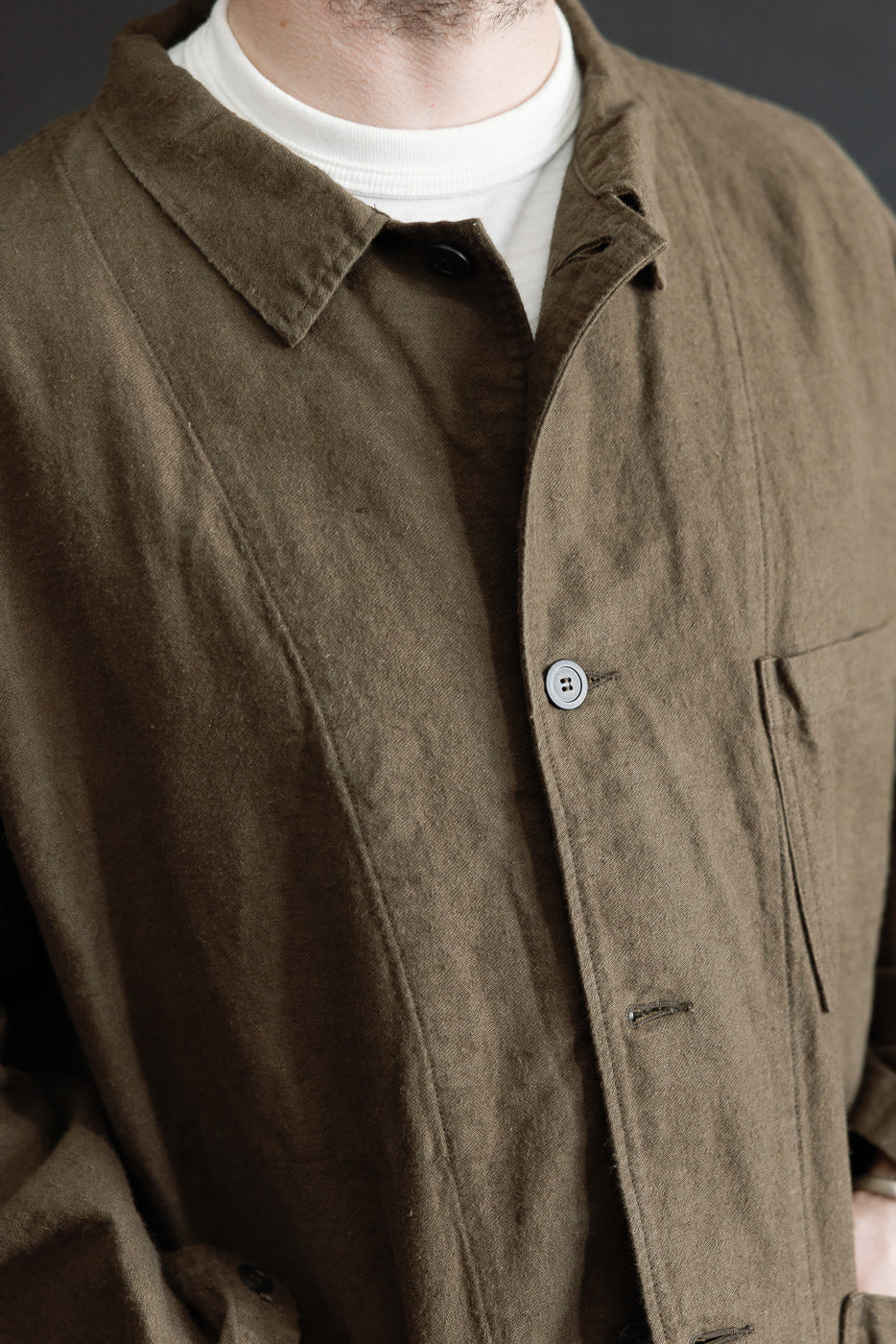 01-6061-52K - Moleskin Simple Work Jacket - Coffee Brown - Image 17