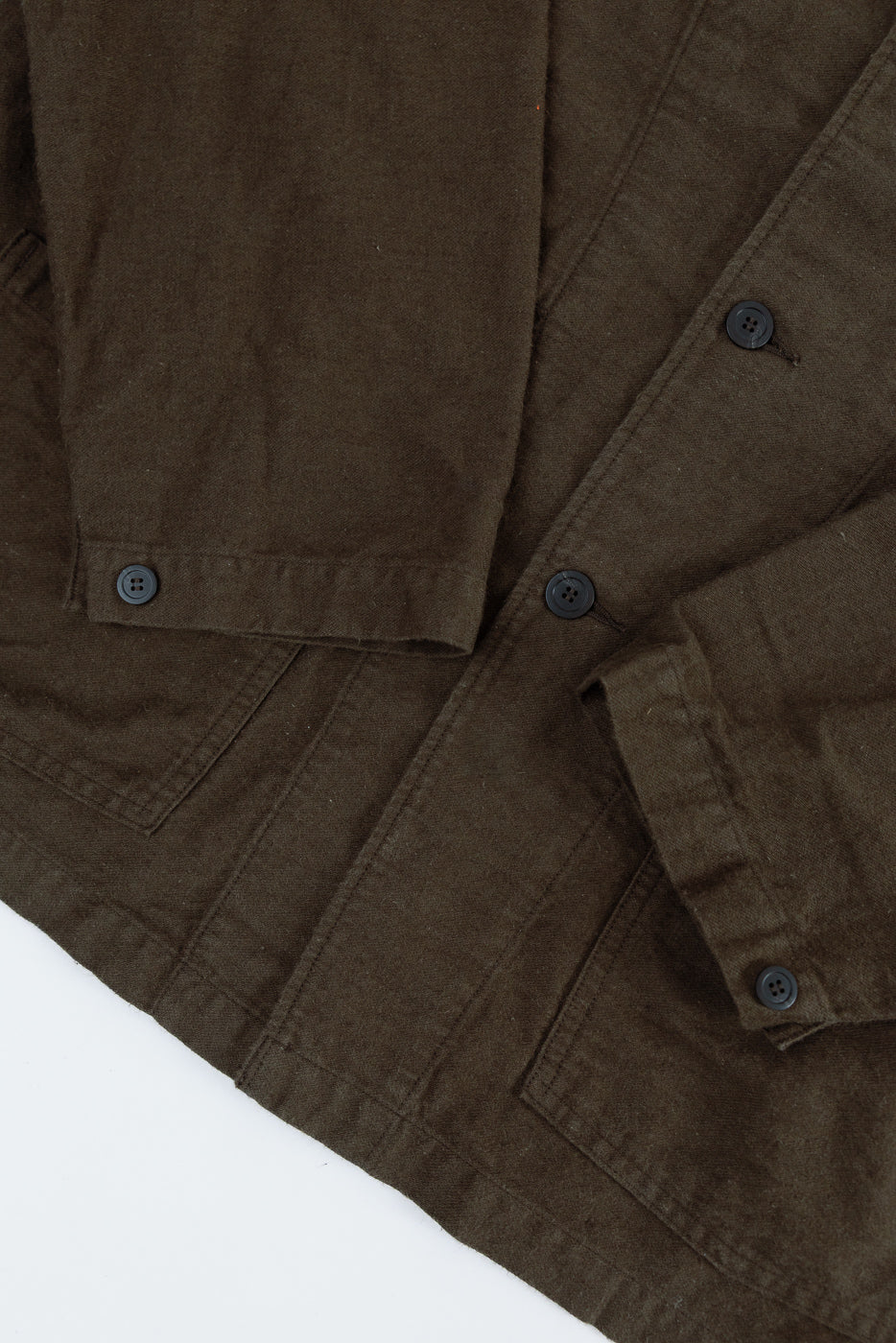 01-6061-52K - Moleskin Simple Work Jacket - Coffee Brown - Image 4