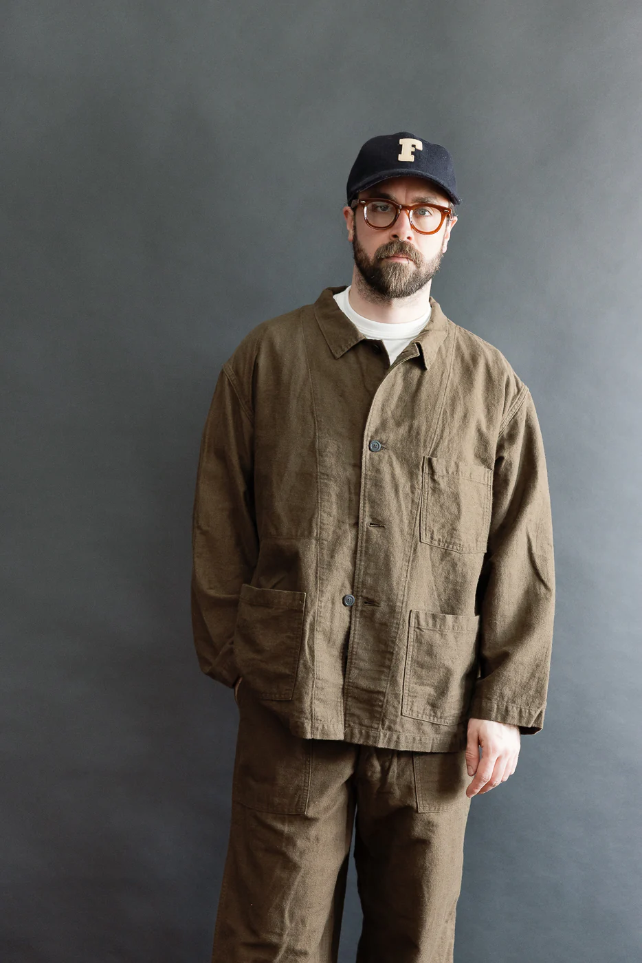 01-6061-52K - Moleskin Simple Work Jacket - Coffee Brown - Image 9
