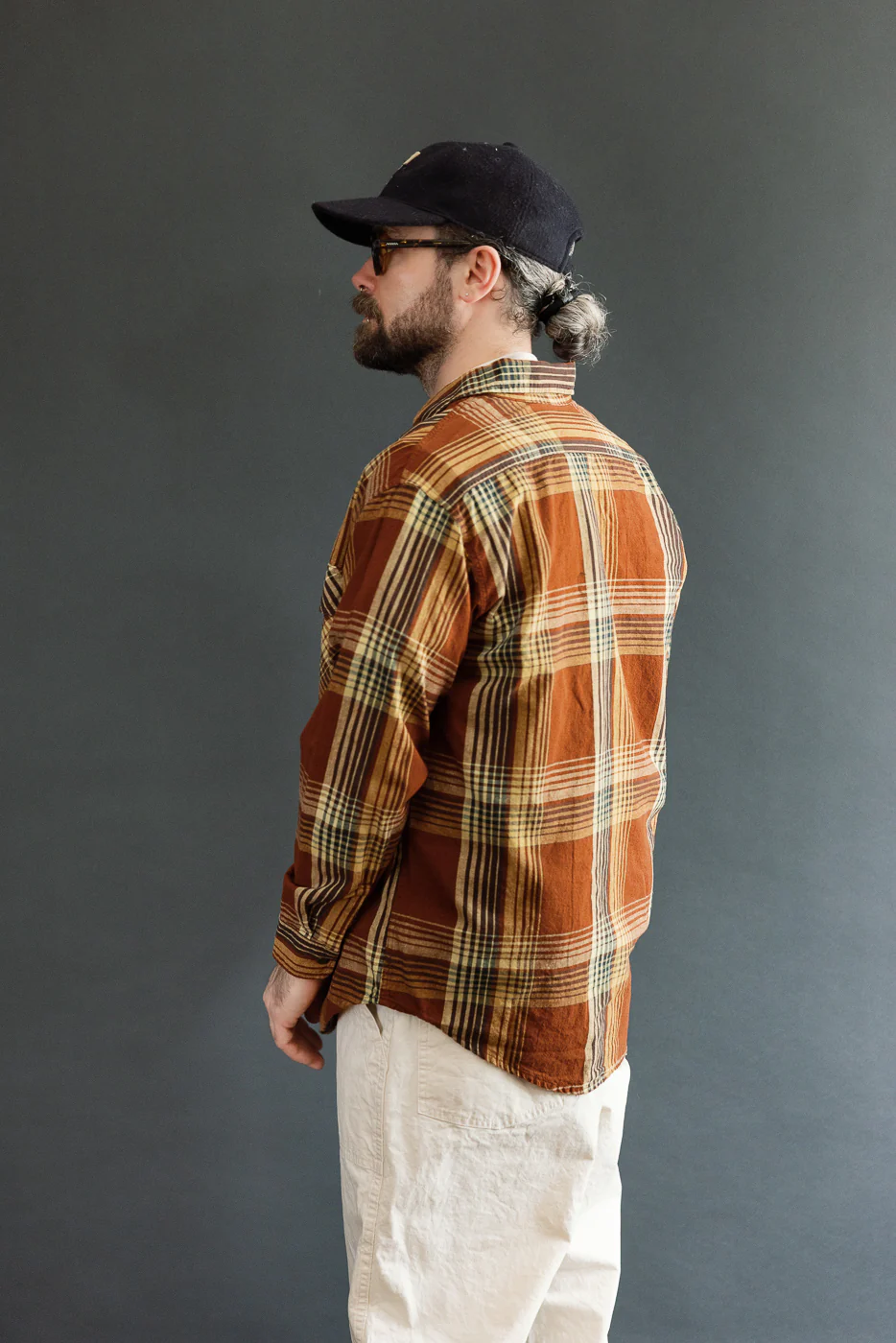 01-8064-C53 - Original Check Work Shirt - Brown Check - Image 11