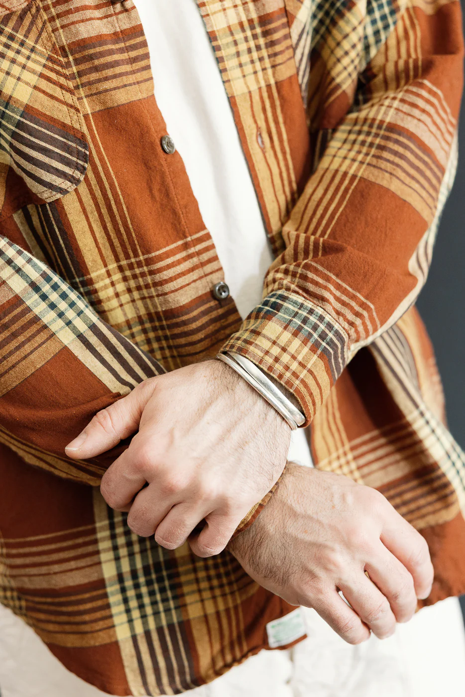 01-8064-C53 - Original Check Work Shirt - Brown Check - Image 18