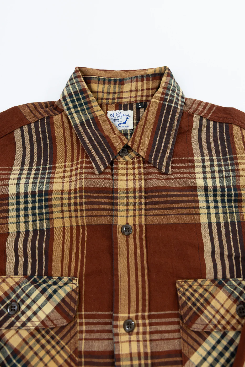 01-8064-C53 - Original Check Work Shirt - Brown Check - Image 2