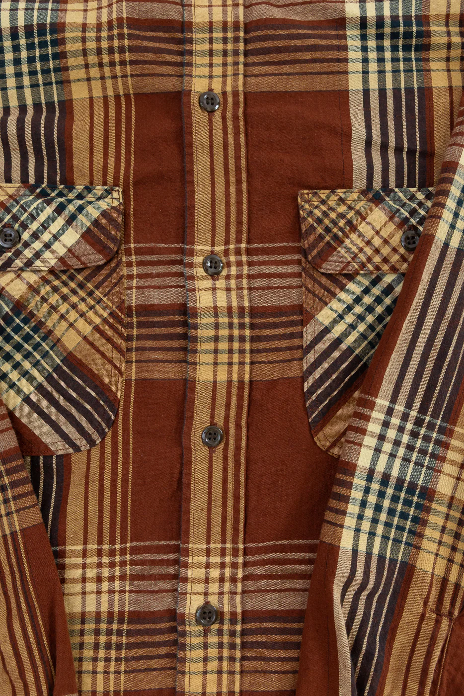 01-8064-C53 - Original Check Work Shirt - Brown Check - Image 3