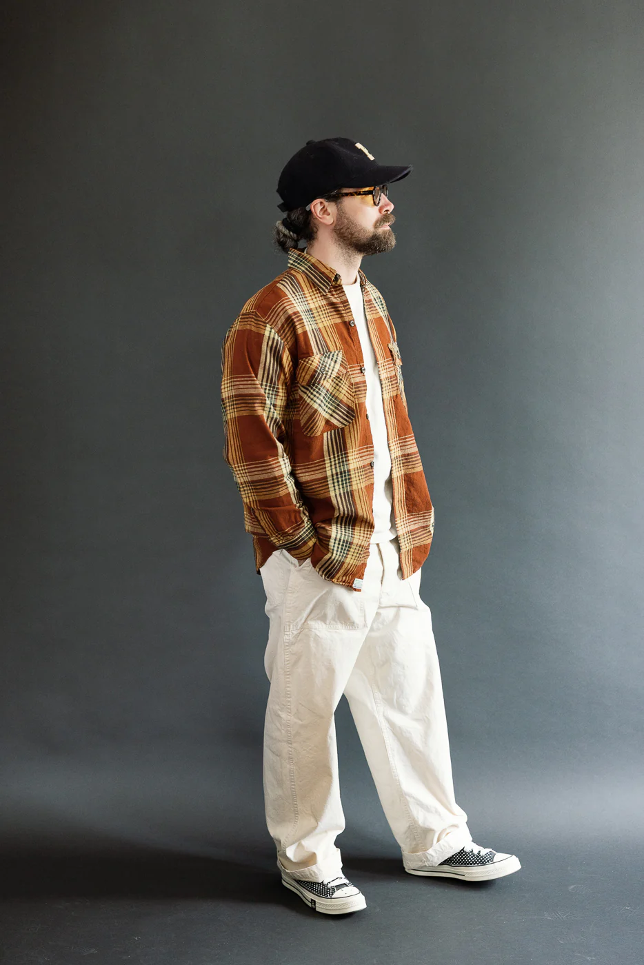 01-8064-C53 - Original Check Work Shirt - Brown Check - Image 7