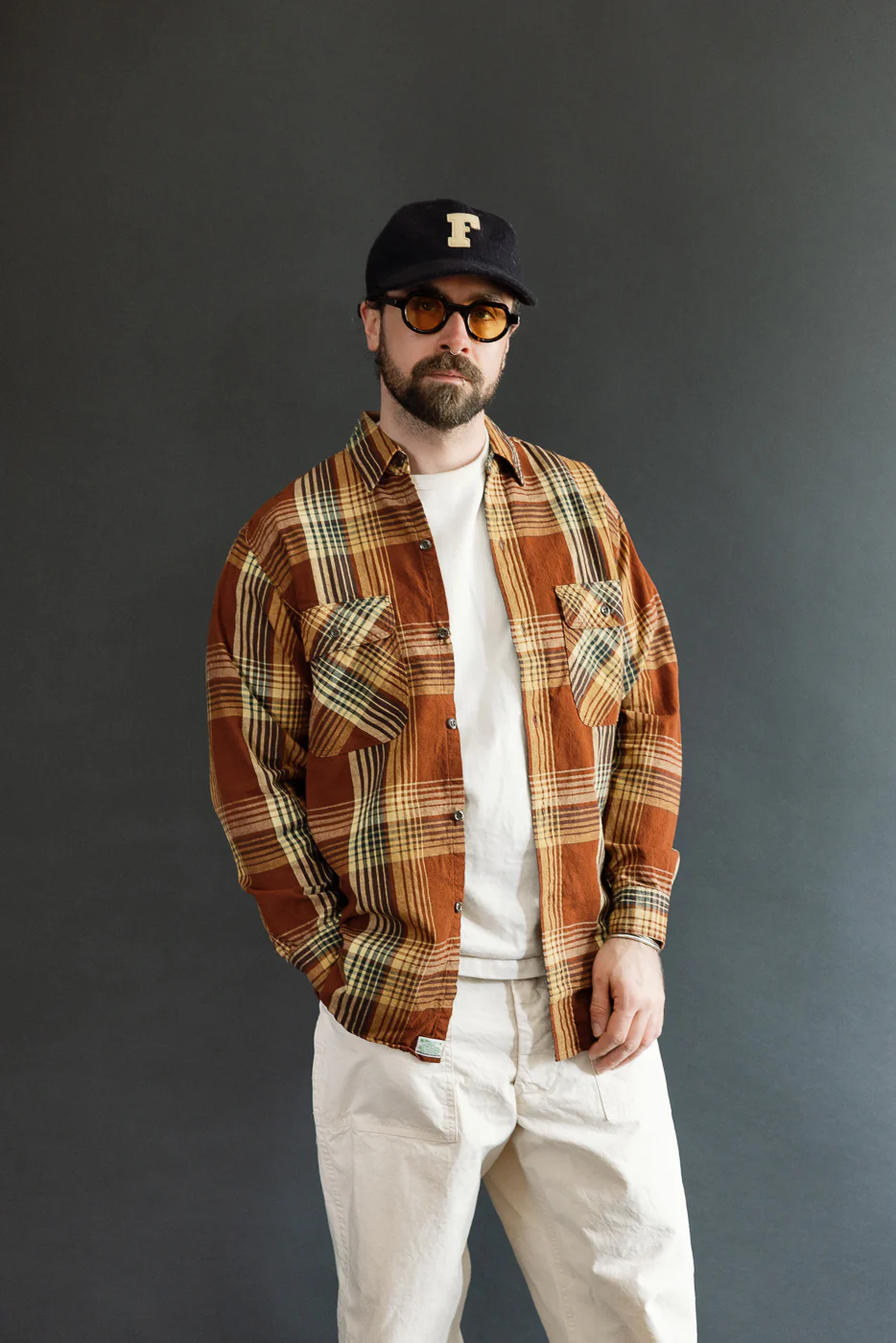 01-8064-C53 - Original Check Work Shirt - Brown Check - Image 9