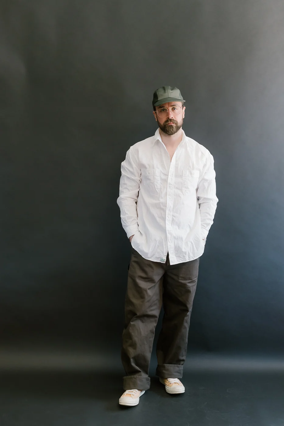 01-8270-69 - Lightweight Chambray Relax Fit Work Shirt - White - Image 9