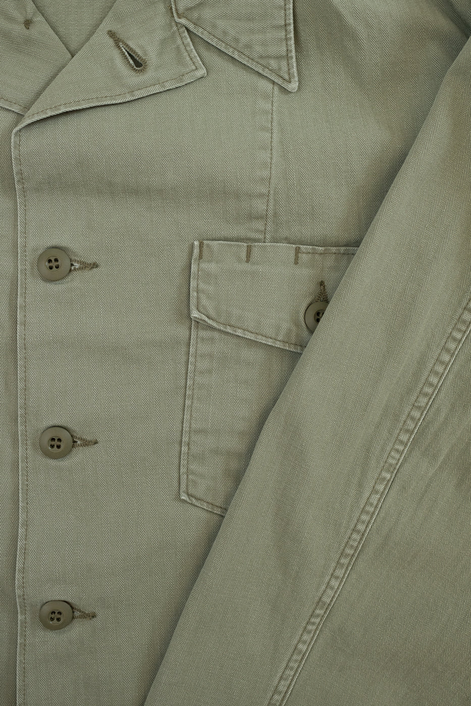 01-8346-16 - 4-Pocket Fatigue Shirt Herringbone Twill - Green - Image 5