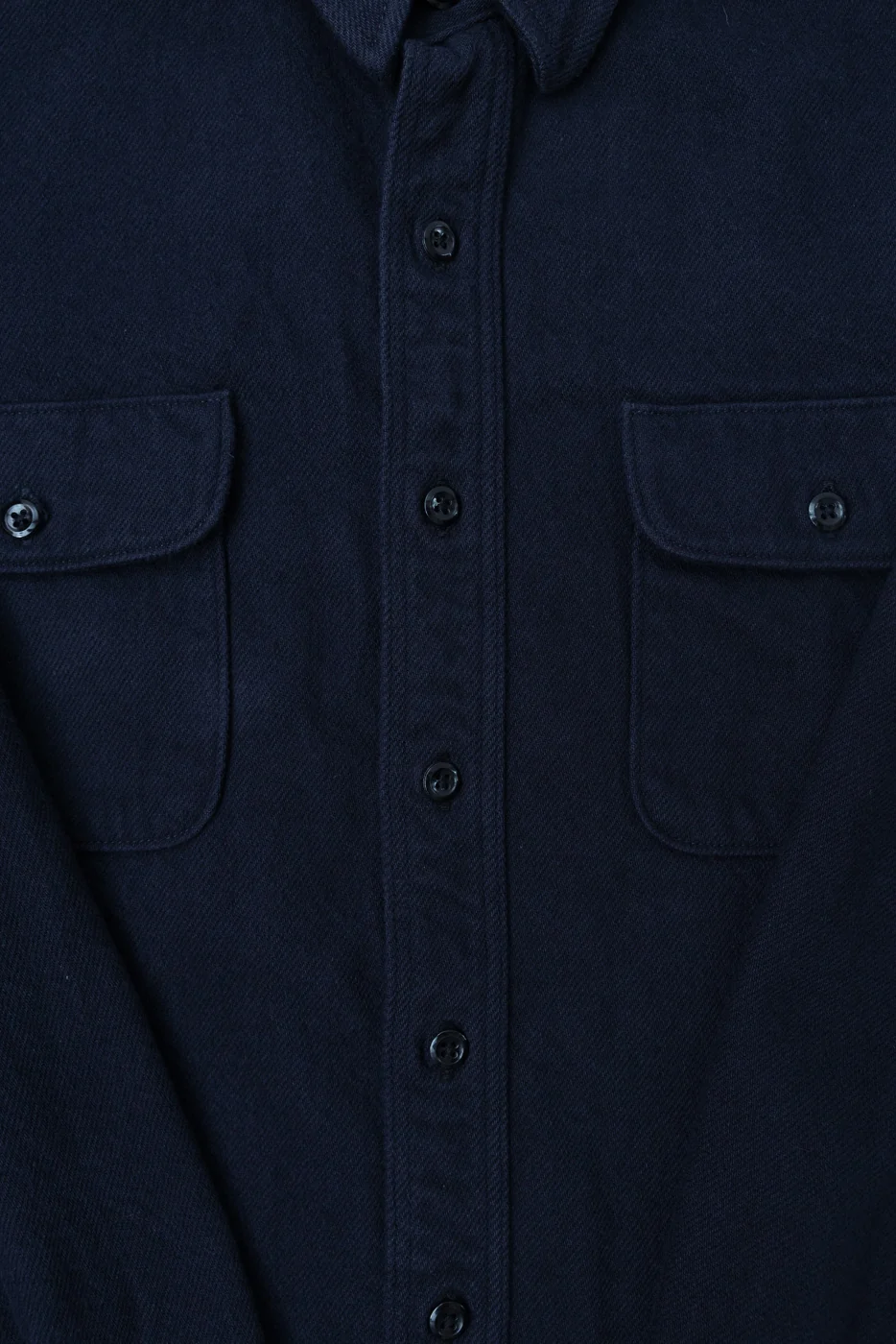 01-V8072-02 - Relaxed Fit Flannel Shirt - Navy - Image 3