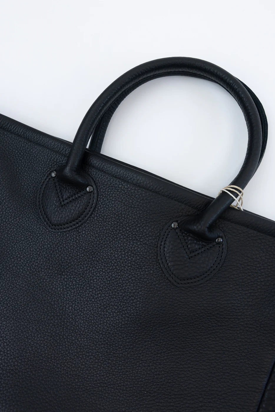 03-018-L61 - Tatsuno Leather Tote Bag - Black - Image 2