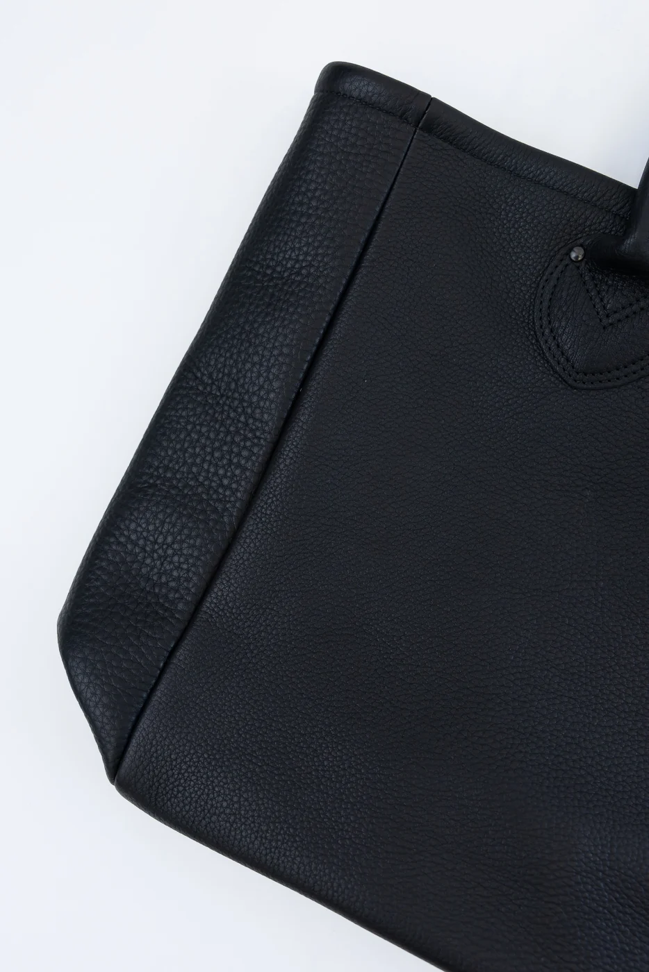 03-018-L61 - Tatsuno Leather Tote Bag - Black - Image 3