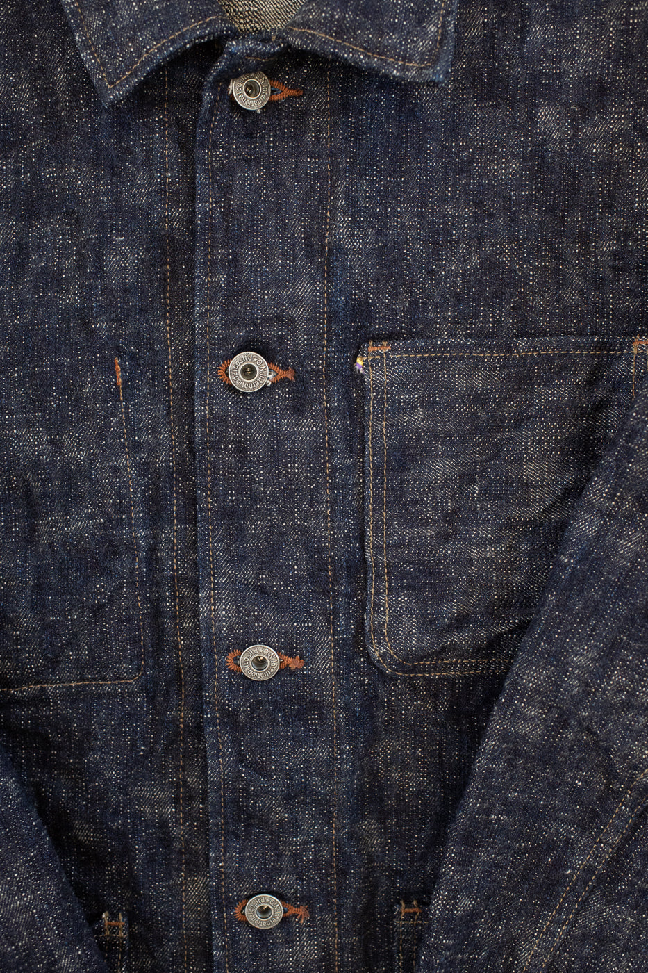 03502-KA - 17oz "Kasuri" Slub Selvedge - Coverall Jacket - Image 3