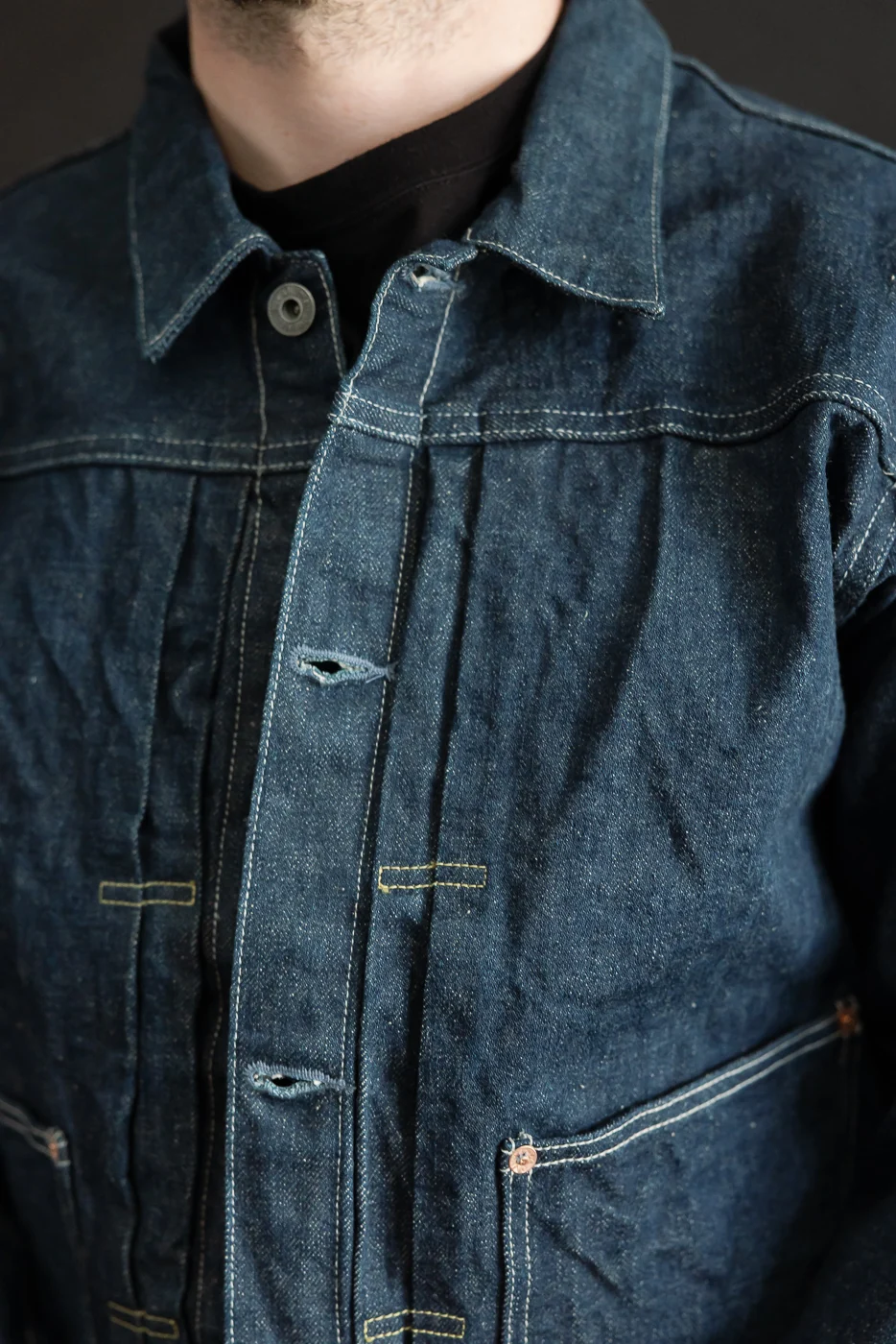 03517-ISHIKAWADAI - 15oz Selvedge Denim Jacket - Old Design - Image 15