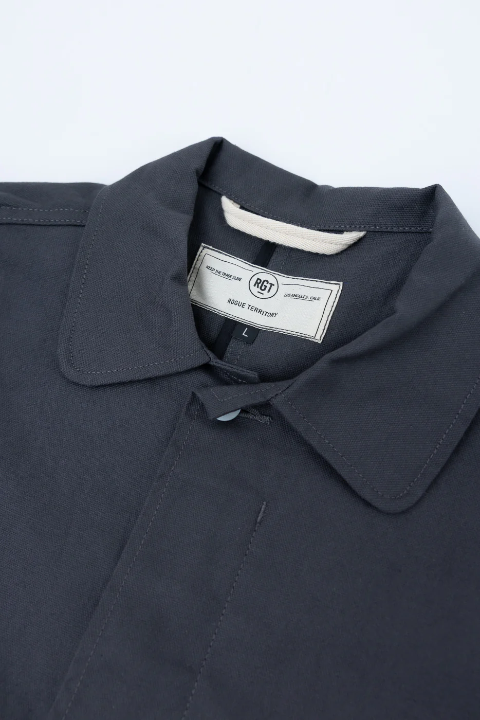 10oz - Trench Coat Dry Waxed Canvas - Grey - Image 2