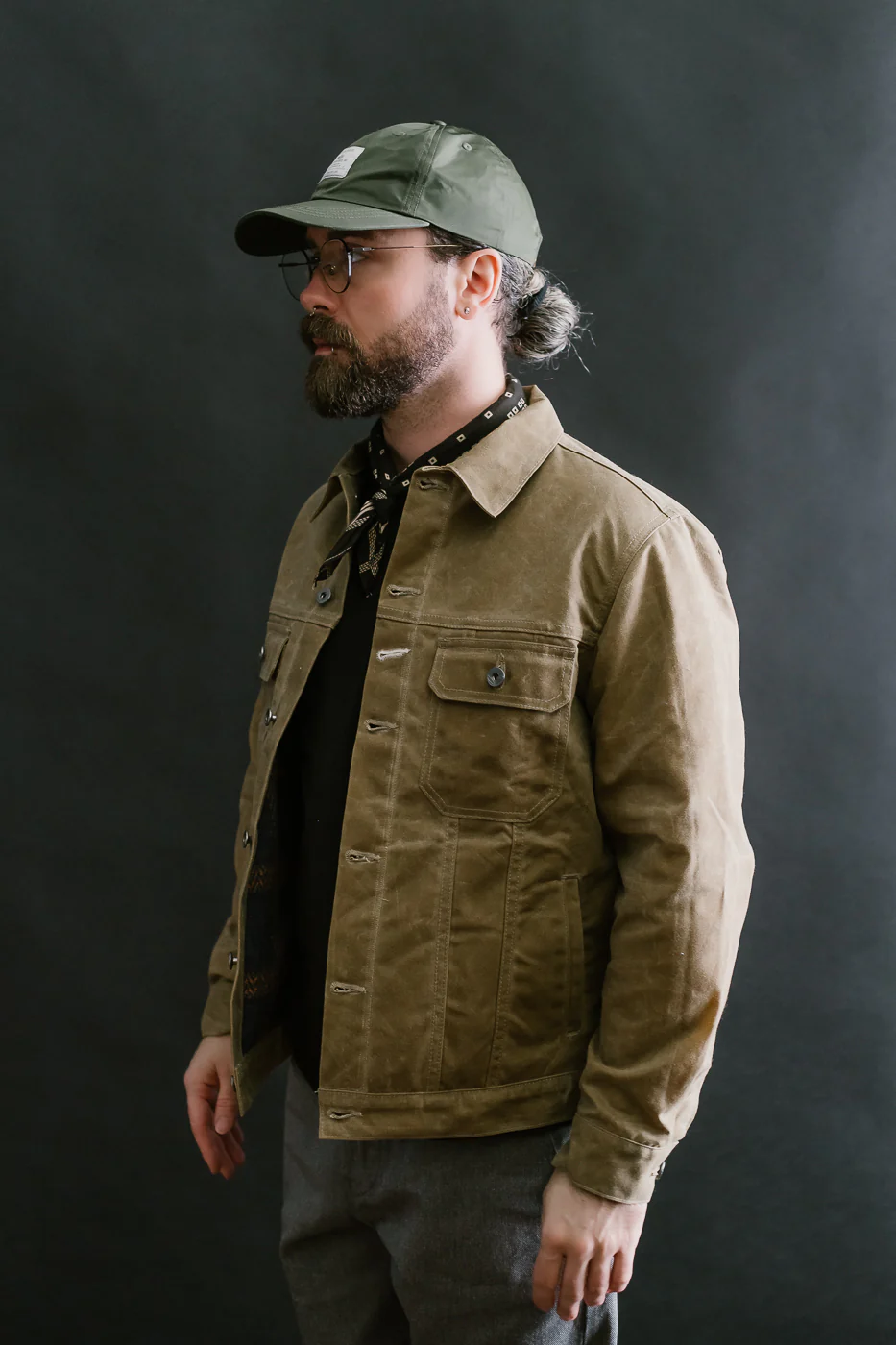10oz Waxed Lined Cruiser Jacket - Tan - Image 14