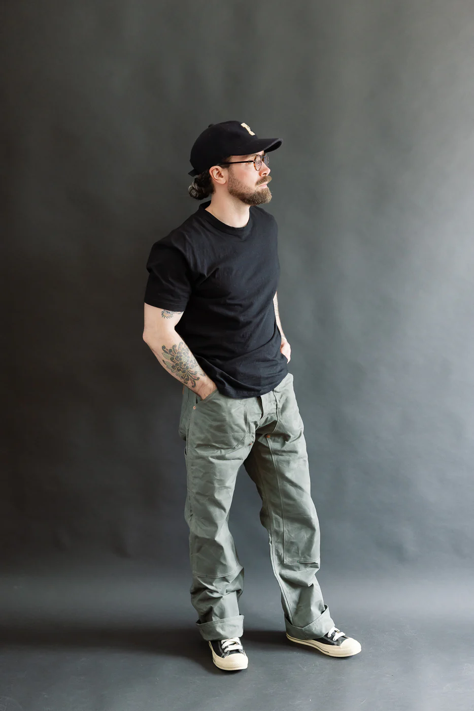 10oz - Wendell STPF Coated Canvas Double Knee - Greyish - Image 10