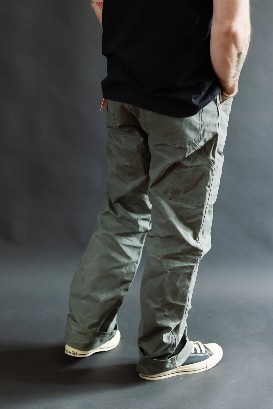 10oz - Wendell STPF Coated Canvas Double Knee - Greyish - Image 14
