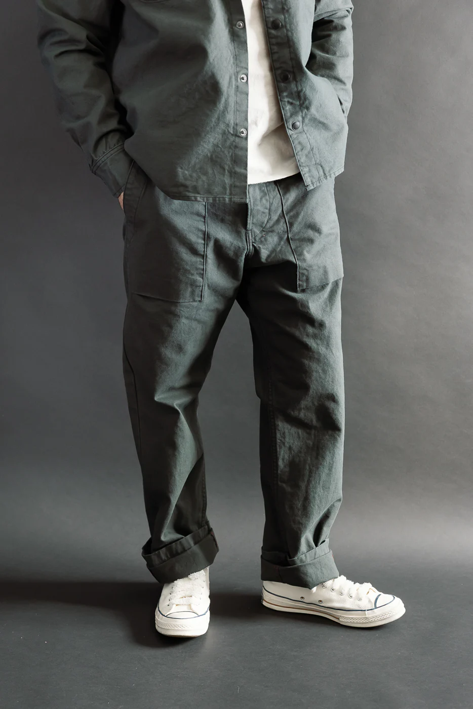 11oz - Fatigue Pants - Dyed Canvas Ash - Image 14