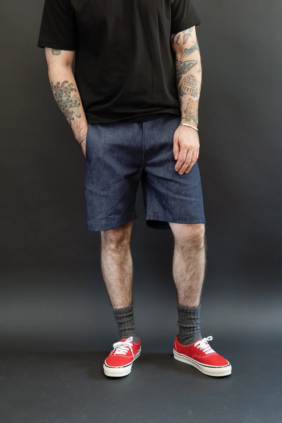 11oz Selvedge Infantry Shorts - Indigo - Image 9