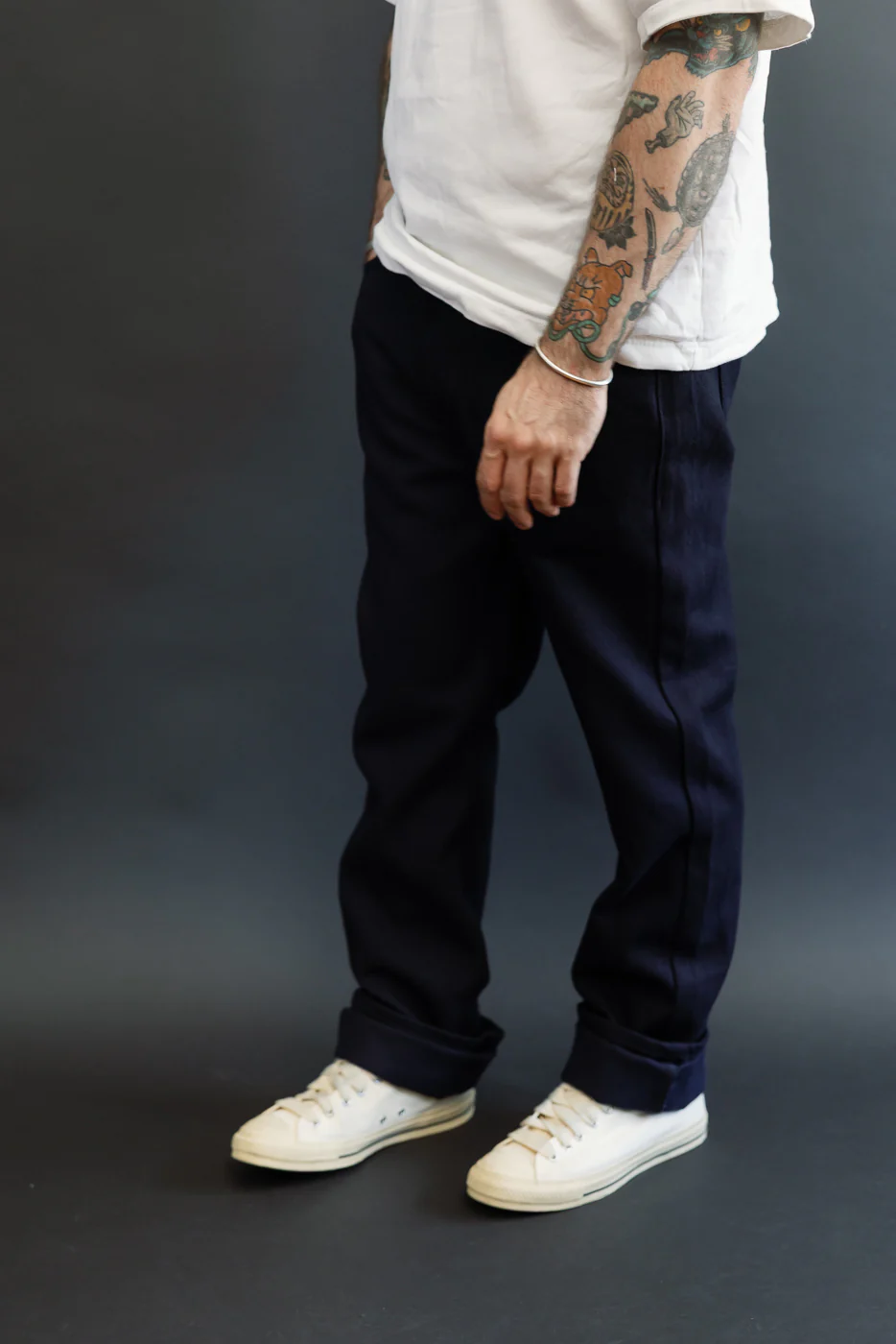 12.2oz - Maekake Dobby Indigo Jeans - True Guy - Image 11