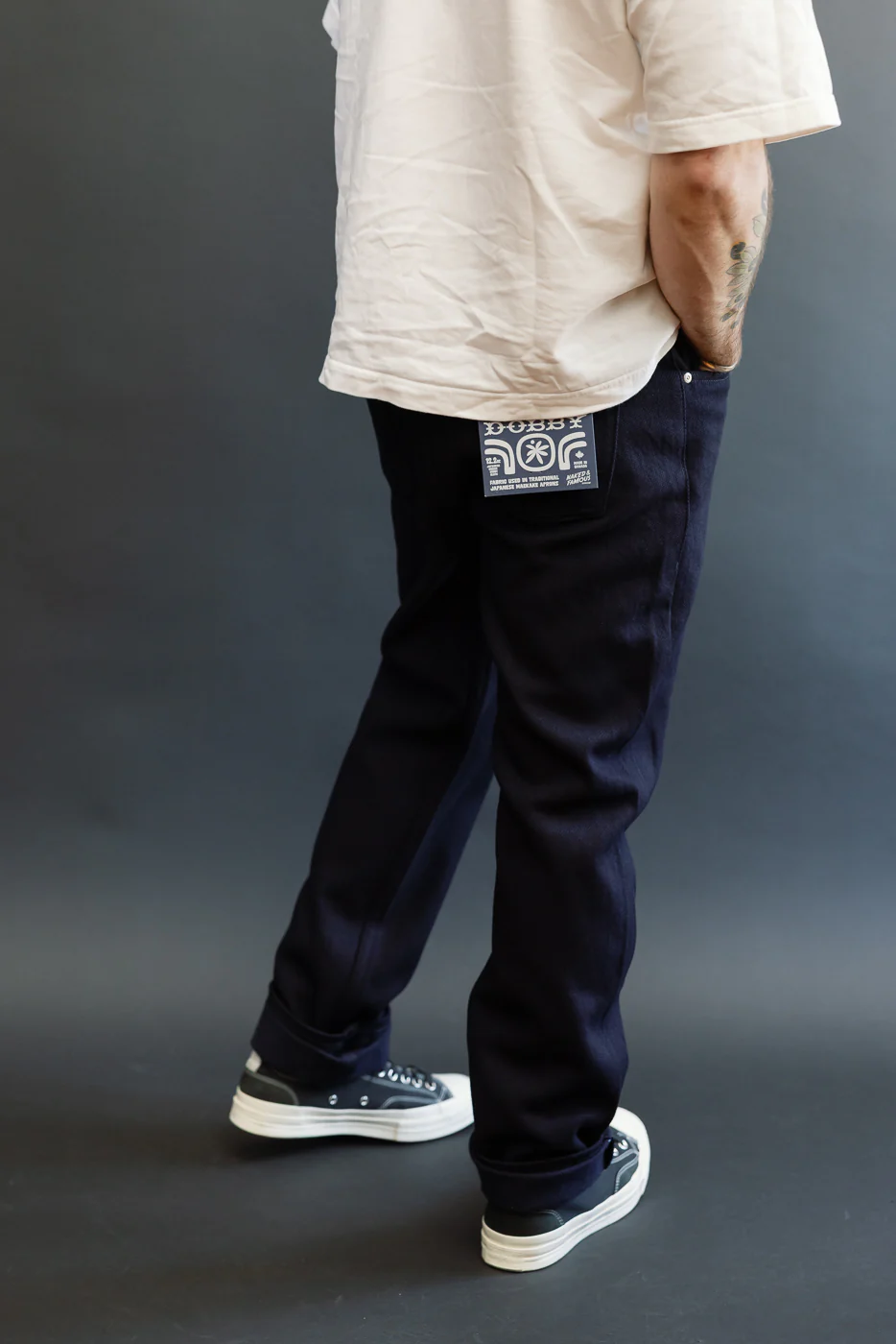 12.2oz - Maekake Dobby Indigo Jeans - Weird Guy - Image 14