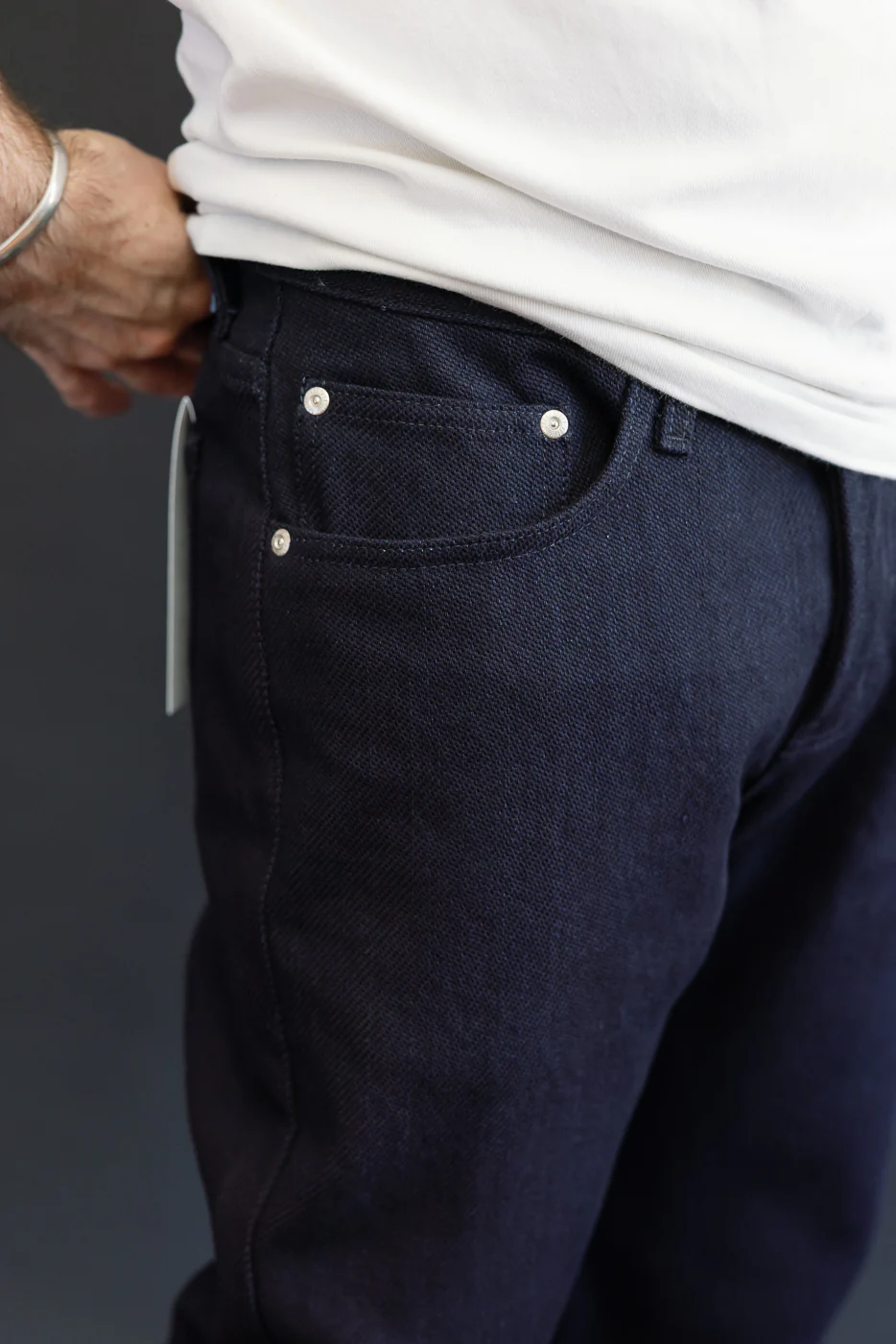 12.2oz - Maekake Dobby Indigo Jeans - Weird Guy - Image 19