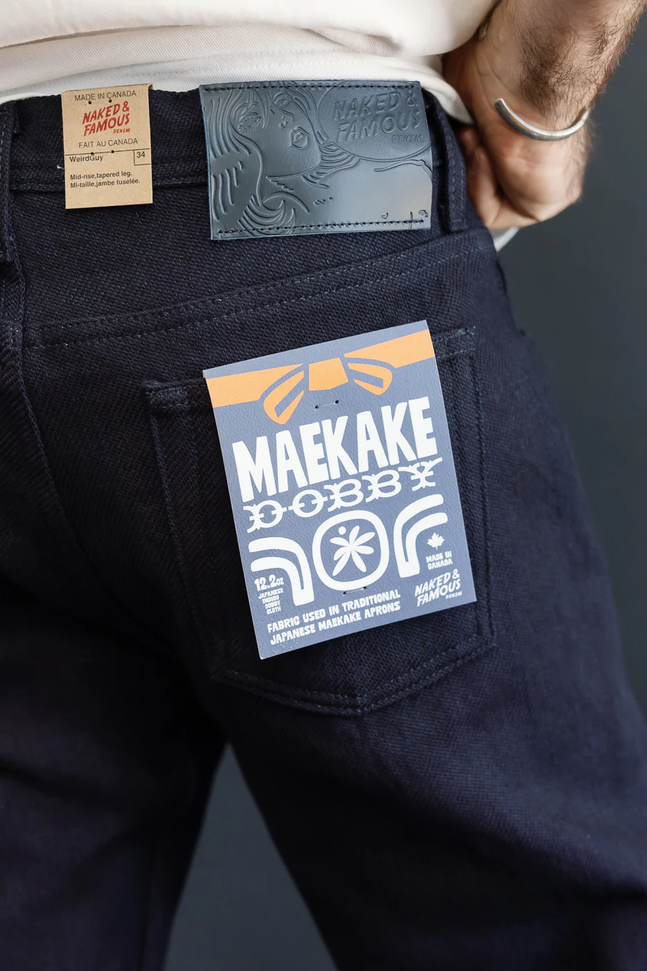 12.2oz - Maekake Dobby Indigo Jeans - Weird Guy - Image 20