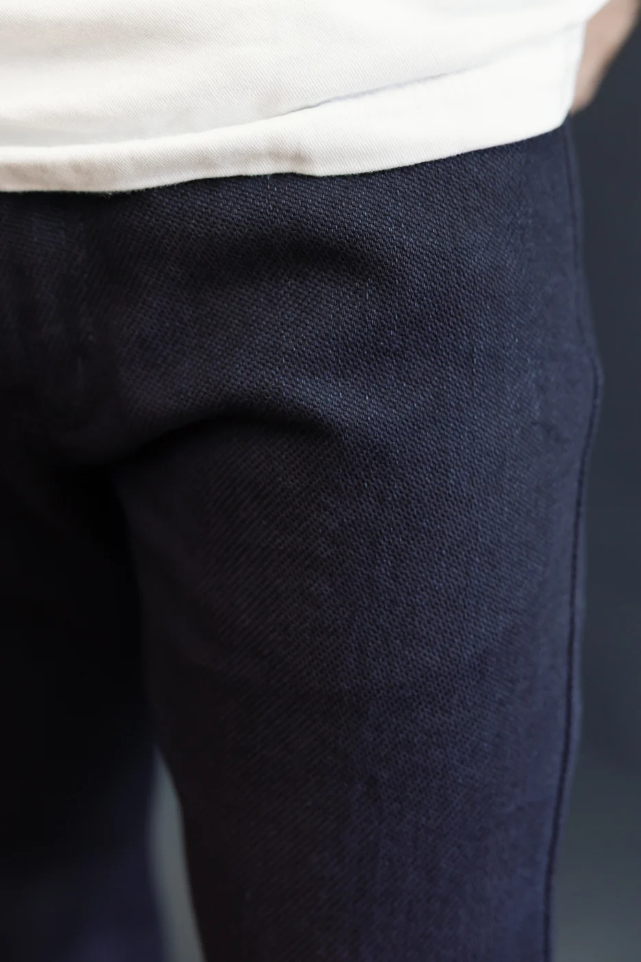 12.2oz - Maekake Dobby Indigo Jeans - Weird Guy - Image 22
