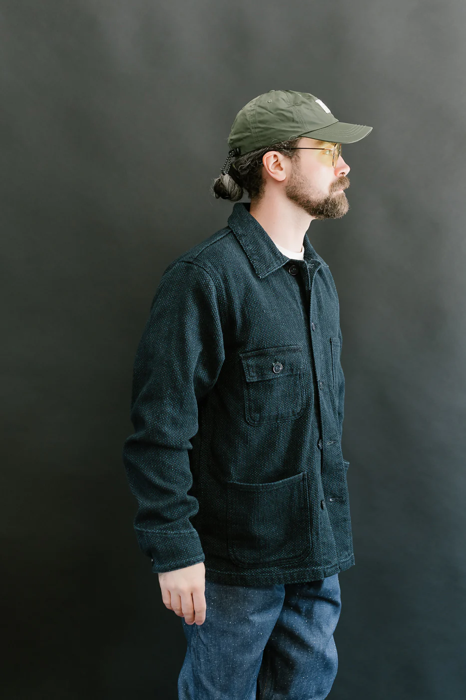 12.5oz - Indigo Sashiko - Chore Coat - Image 12