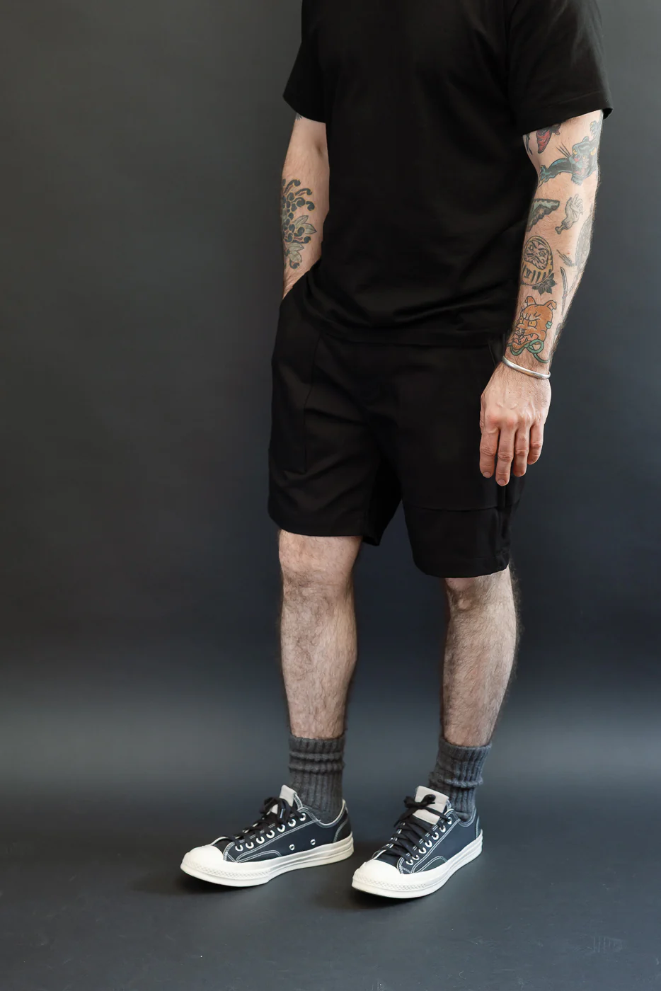 12oz Fatigue Shorts - Black Canvas - Image 10