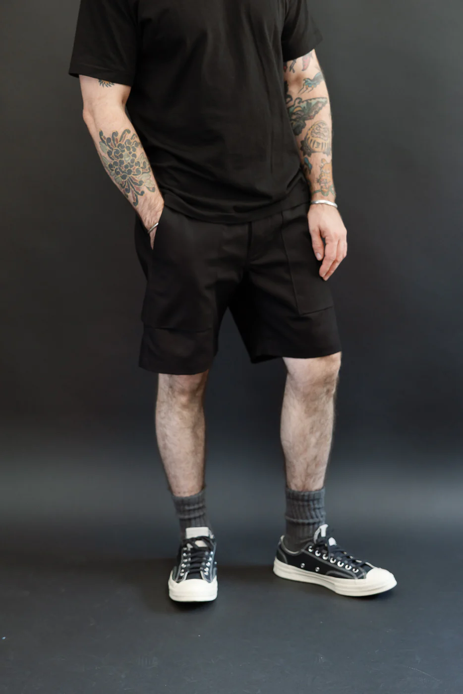 12oz Fatigue Shorts - Black Canvas - Image 14