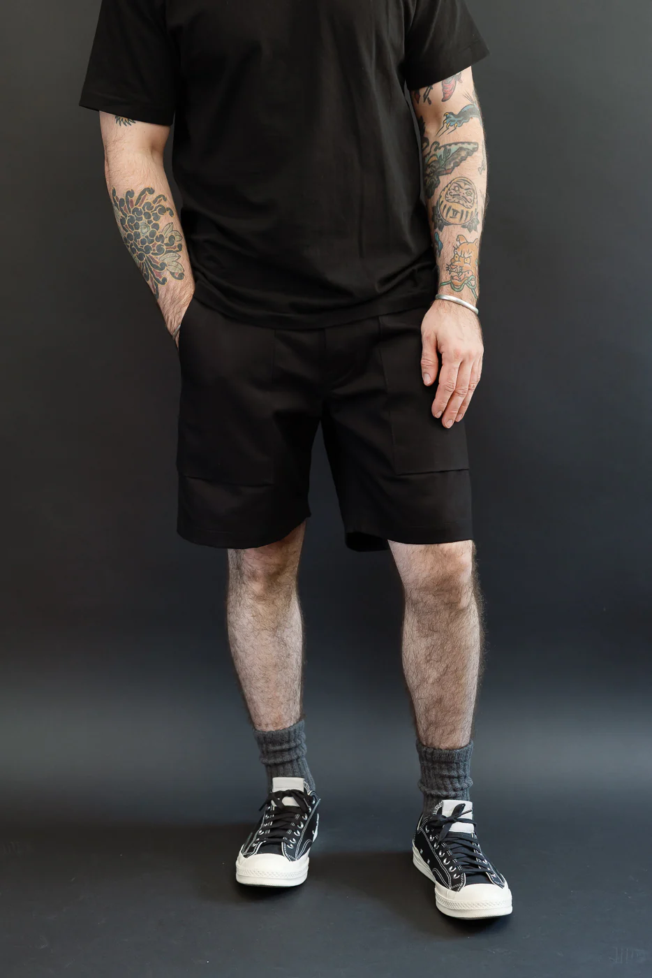 12oz Fatigue Shorts - Black Canvas - Image 9