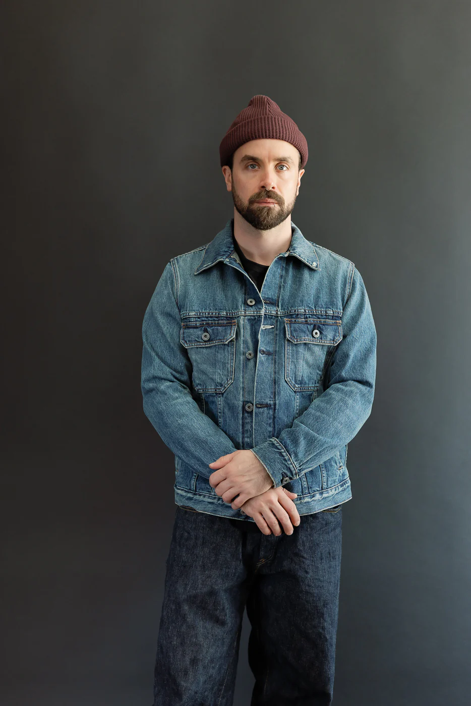 13.5oz - Selvedge Denim Cruiser Jacket - Vintage Wash Indigo - Image 10