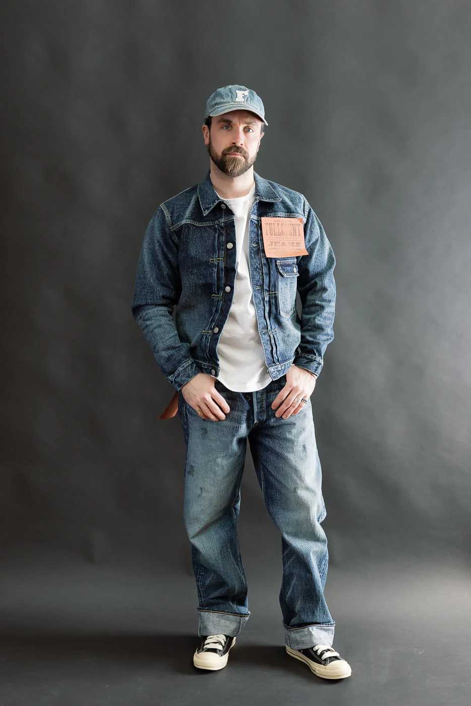 1345-0105 - "Fear of The Dark" Wide Denim - Hard Washed Indigo - Image 8