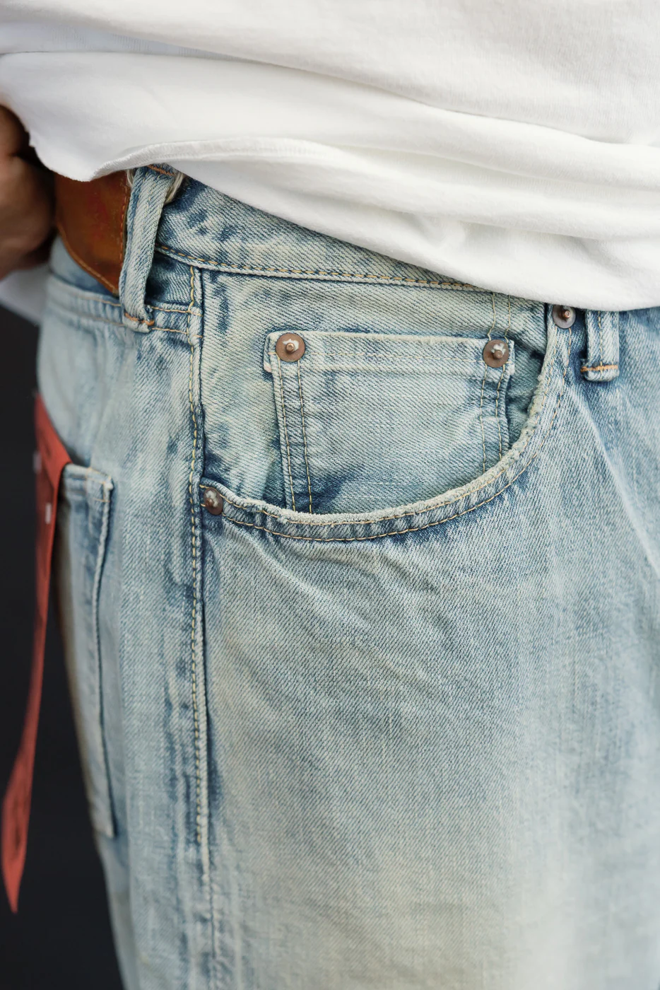 1354-0105 - 13.7oz "Santa Monica" Wide Straight Denim - Processed Series - Image 17