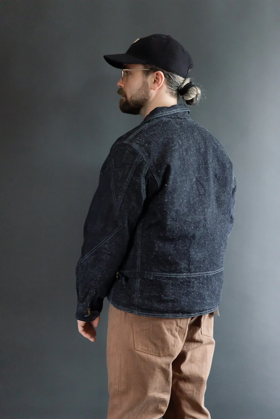 13oz G-8 Nep Denim Flight Jacket - Indigo - Image 11