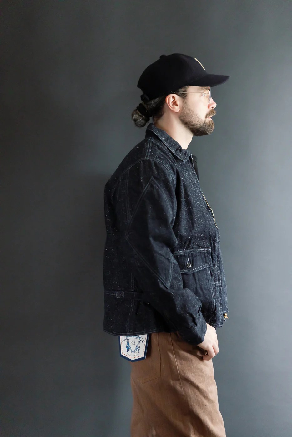 13oz G-8 Nep Denim Flight Jacket - Indigo - Image 13