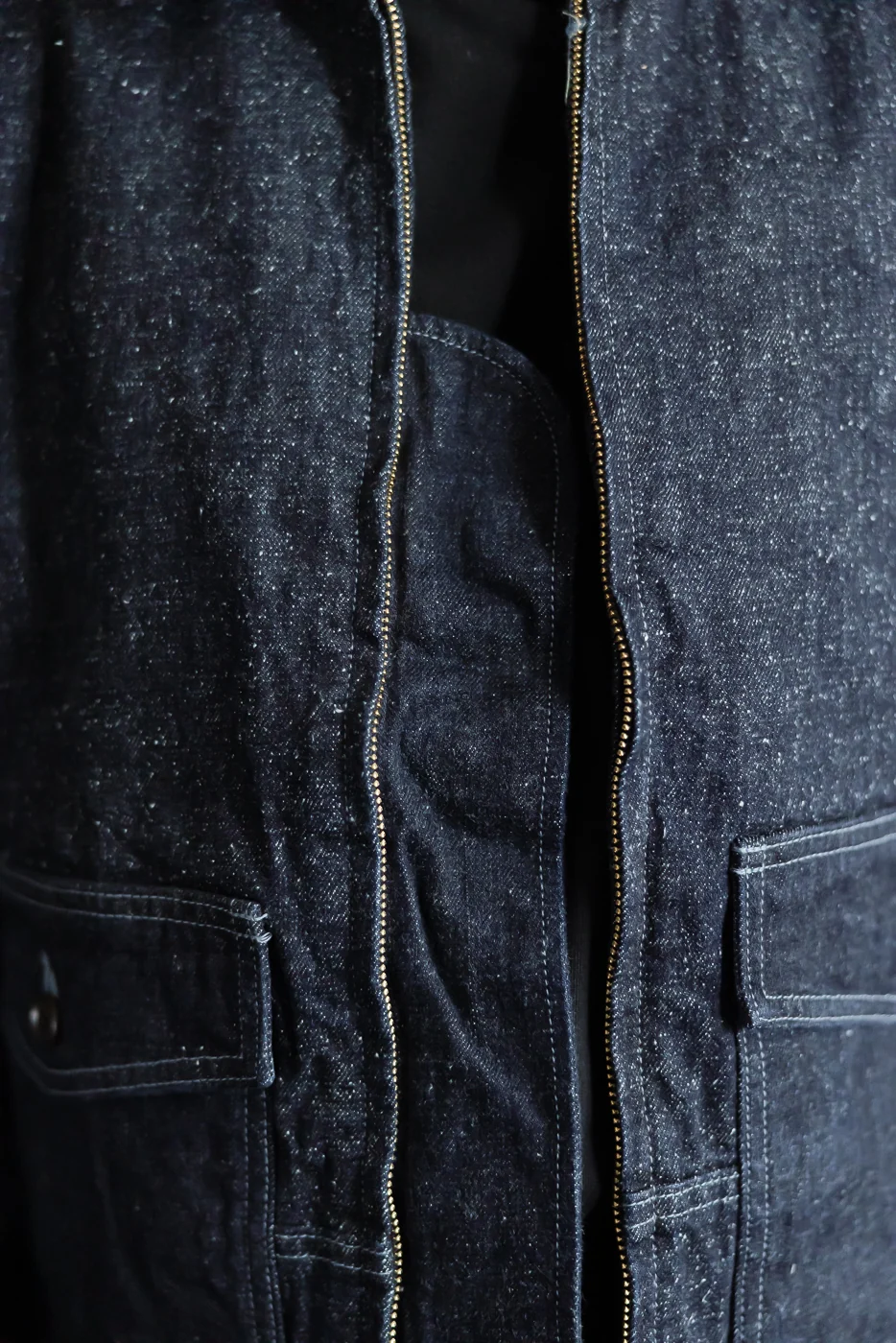 13oz G-8 Nep Denim Flight Jacket - Indigo - Image 20