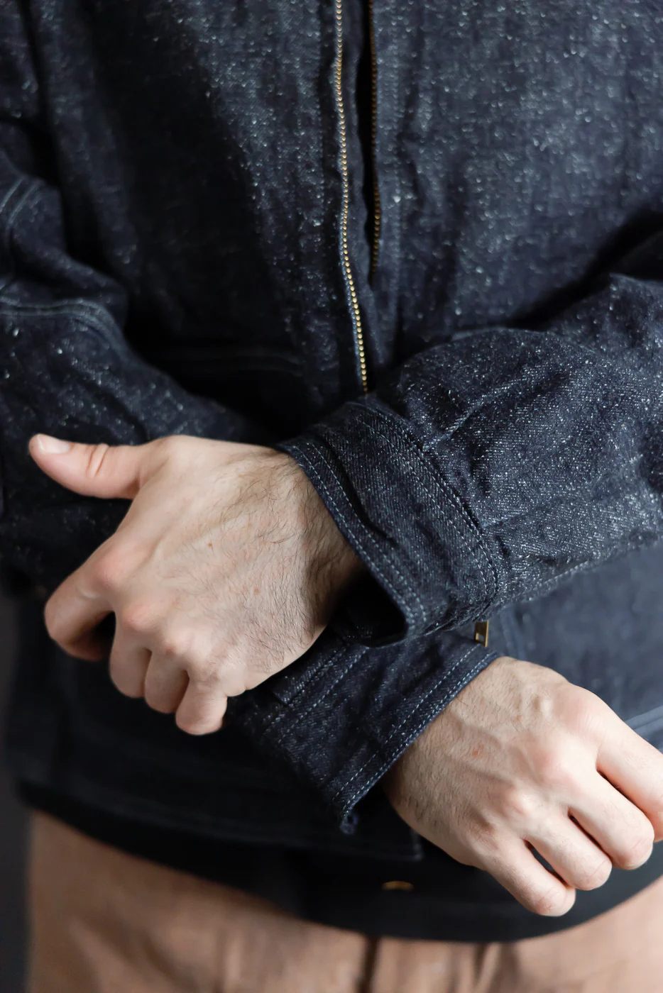 13oz G-8 Nep Denim Flight Jacket - Indigo - Image 21