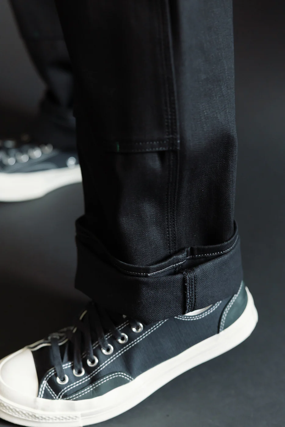 14oz - Wendell Gunpowder Selvedge Double Knee - Soot Black - Image 21